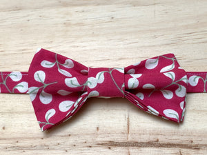 Noeud Papillon Fuchsia Fleuri